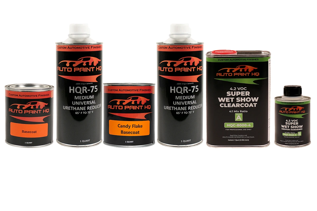 Candy Flake Apple Red Basecoat Quart Complete Kit (Over Black Base) 2 Candy Flake Apple Red Basecoat Quart Complete Kit (Over Black Base) - Image 2