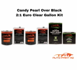 Candy Pearl Sunset Orange Over Black Base Complete Gallon Kit -Car Paint Store candy pearl over black euro gallon kit